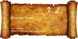 Koren Lea névjegykártya
